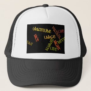 Casquette Impression d'art de mots Vivre la vie en grand