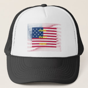 Casquette Impression d'art "Foyer doux foyer" avec drapeau a