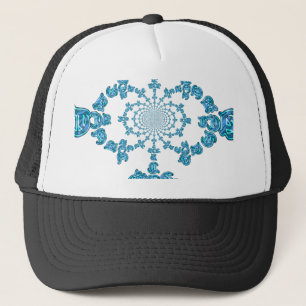 Casquette Impression d'art graffiti abstrait cyan sarcelle A