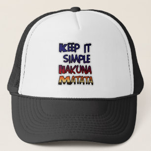 Casquette Impression d'art Hakuna Matata Gardez Les Choses S