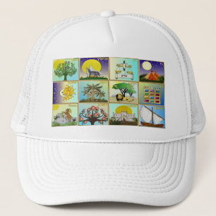 Casquette Impression d'art Judaica 12 Tribus d'Israël