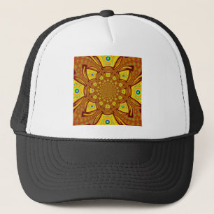 Casquette Impression d'art Kaleidoscope d'or