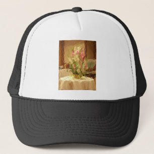 Casquette Impression des fleurs reflétées