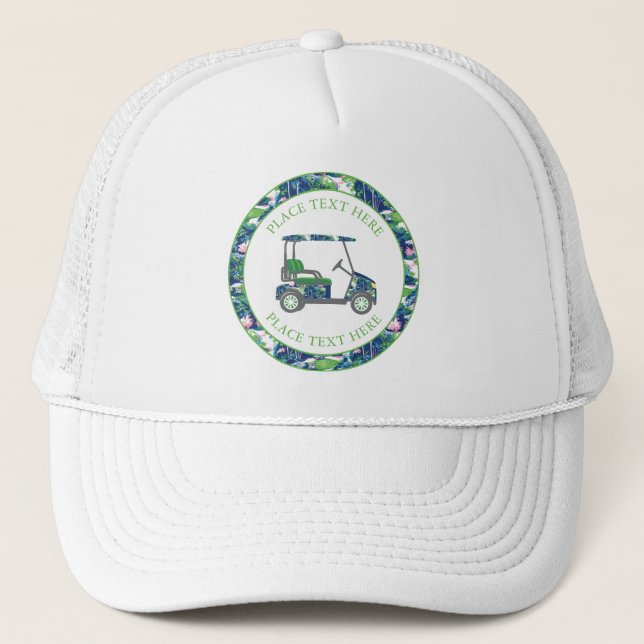 Casquette Imprimé de golf chic Panier de golf (Devant)