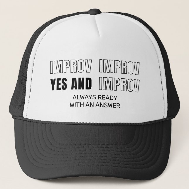 Casquette IMPROV OUI ET comédie d'improvisation (Devant)