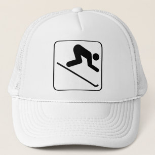 Casquette incliné de symbole de ski