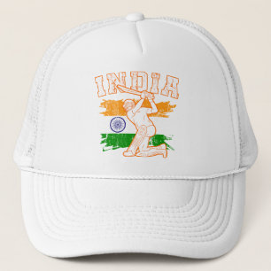 Casquette Inde Indian Cricket Player Batsman Design Trucker