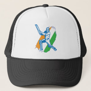 Casquette Inde Indian Cricket Player Conception par batteur