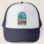 Casquette Indiana Dunes National Park Vintage<br><div class="desc">Indiana Dunes vector artwork in a window style design. The park is a United States national park located in northwestern Indiana managed by the National Park Service.</div>