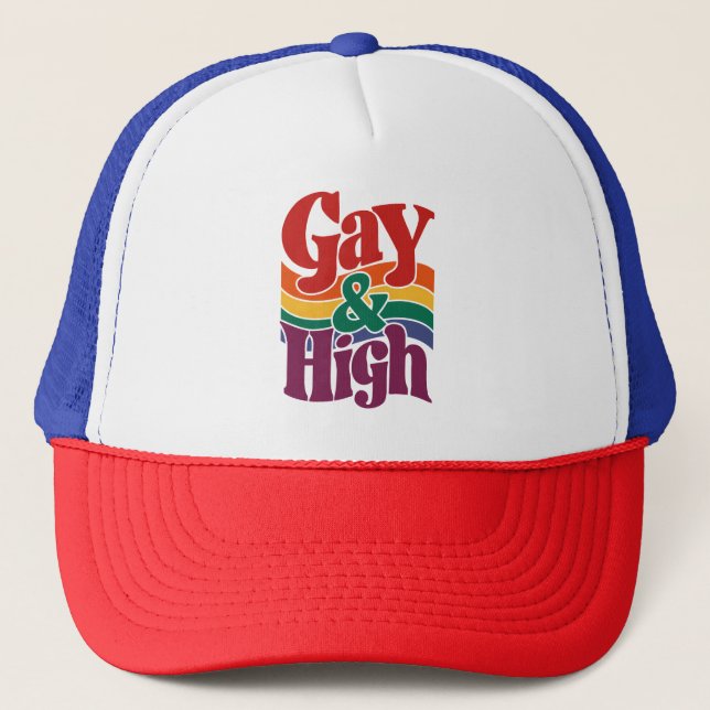 Casquette Indicateur Gay Et Haute Rétro LGBTQ Pride (Devant)