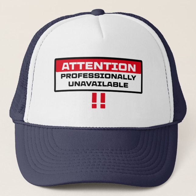 Casquette indisponible professionnellement (Devant)