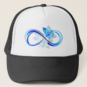 Casquette Infini lumineux avec rose bleue
