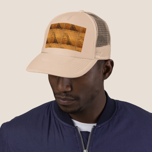 Casquette Infinie Golden Giraffe Animal Motif Art Imprimer (En situation)
