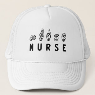Casquette Infirmière ASL langue des signes main Nurse Grad R