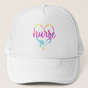 Casquette "Infirmière" avec stéthoscope en forme de coeur
