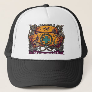 Casquette Infirmière de dialyse de balai cassé Halloween Cas