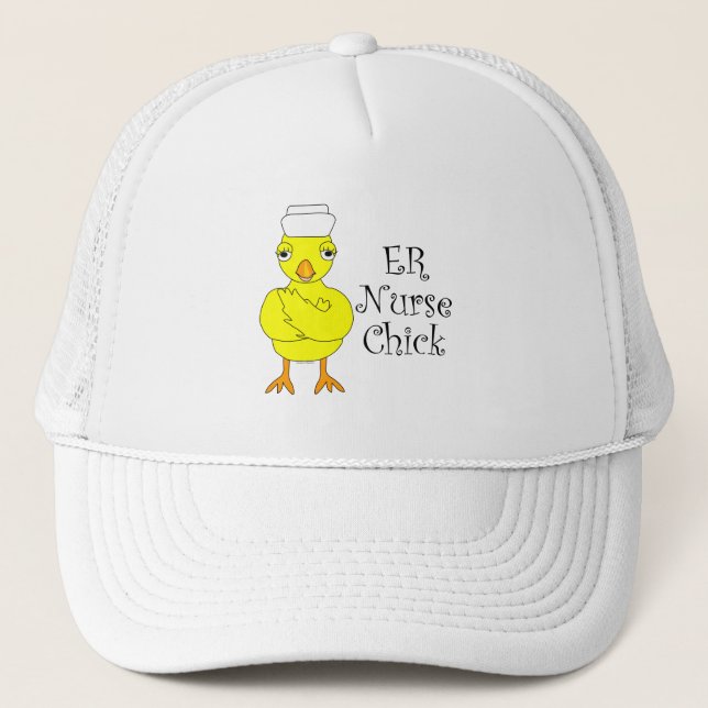 Casquette Infirmière des urgences poulette (Devant)