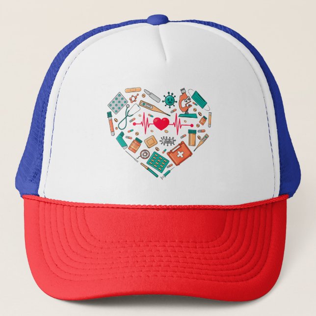 Casquette Infirmière Infirmière Outil Coeur (Devant)