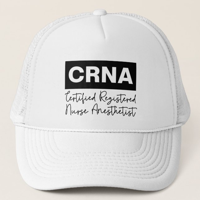 Casquette Infirmière inscrite certifiée Anesthetist CRNA (Devant)