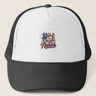 Casquette Infirmière Patriotique USA Cœur Chemise Stethoscop