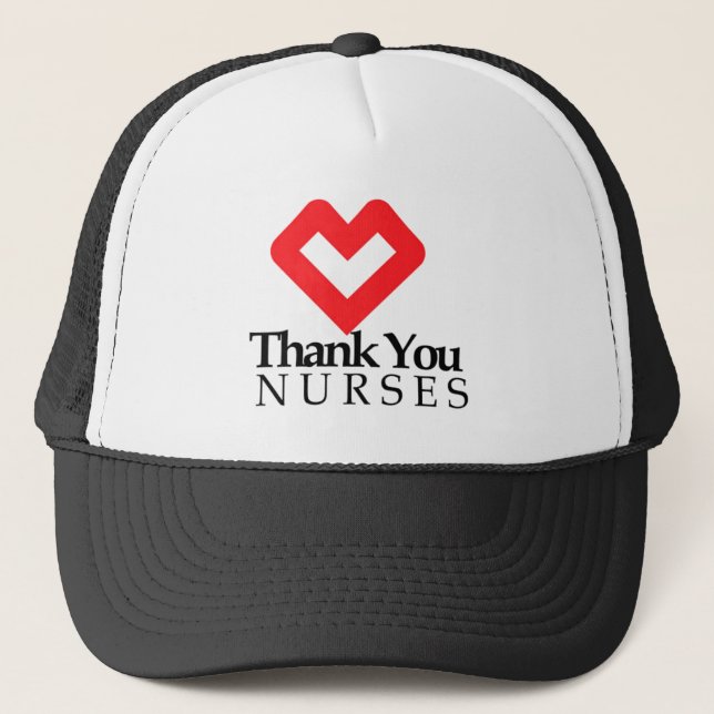 Casquette Infirmières Mercis | Coeur rouge (Devant)