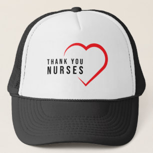 Casquette Infirmières Mercis  Coeur rouge