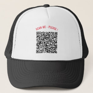 Casquette Info d'analyse de code QR personnalisé Votre chape