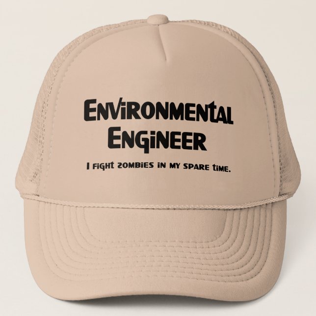 Casquette Ingénieur Environnemental Combattant Zombie (Devant)