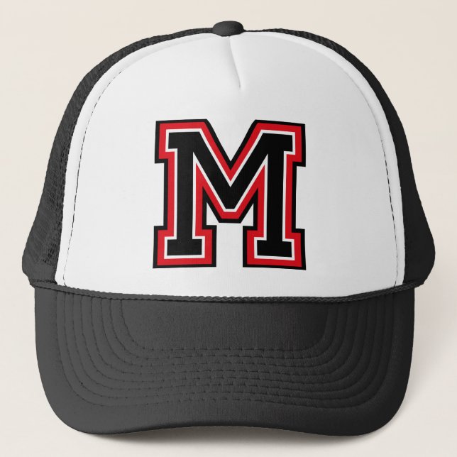 Casquette Initiale du monogramme "M" (Devant)