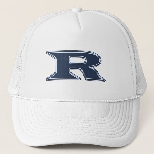 Casquette Initiale R en lettre majuscule bleu marine gras (Devant)