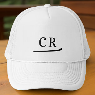 Casquette Initiales monogrammes personnalisées Nom Minimalis