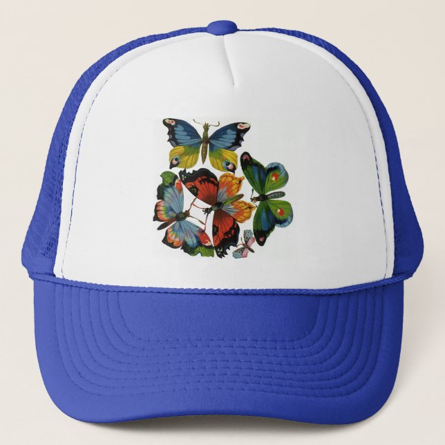 Casquette Insectes ou bugs vintage, beaux papillons (Devant)