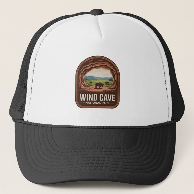 Casquette Insigne de bison du parc national de Wind Cave (Devant)