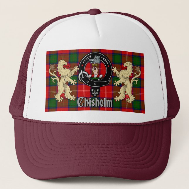 Casquette Insigne de clan Chisholm et tartan (Devant)