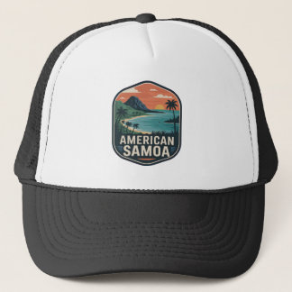 Casquette Insigne de voyage vintage tropical des Samoa améri