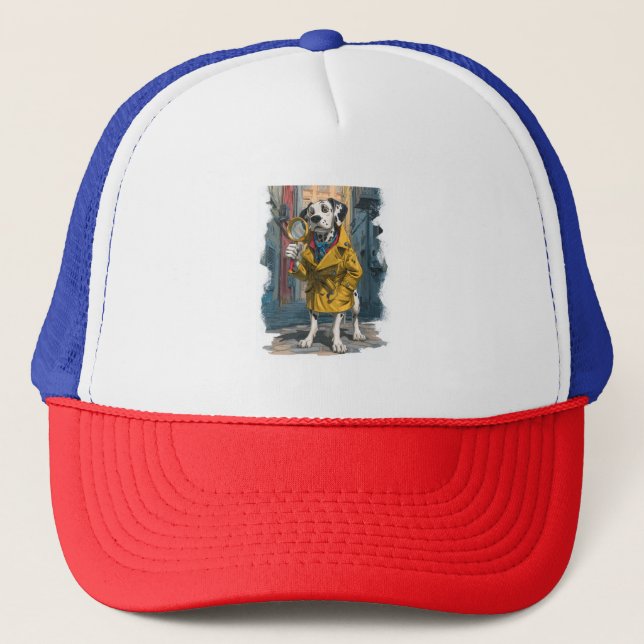 Casquette Inspecteur Dalmatien - Chien de résolution de crim (Devant)