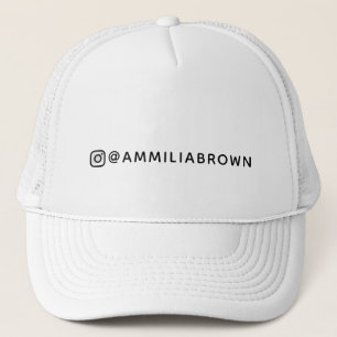 Casquette Instagram personnalisé blanc   Nom perso
