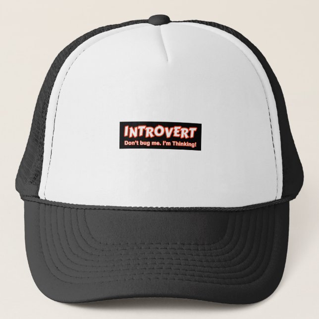 Casquette Introvert - Ne me bourre pas Je pense (Devant)