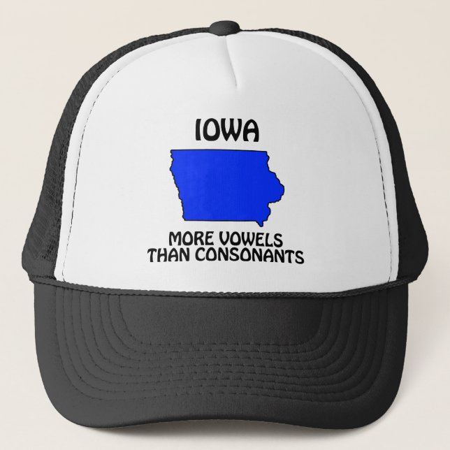 Casquette Iowa - Plus de voyelles que de consonnes (Devant)