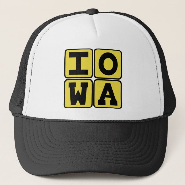 Casquette IOWA State Iowan Hawkeye Des Moines Cedar Rapids (Devant)