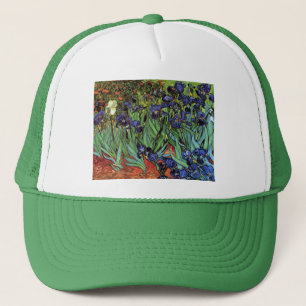 Casquette Irises de Vincent van Gogh, Jardin Vintage