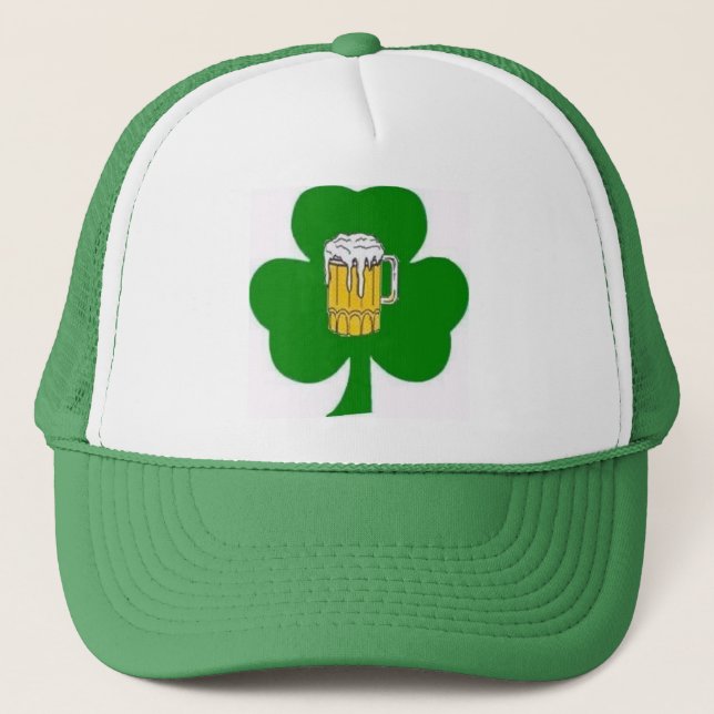 Casquette irlandais de bière de shamrock (Devant)