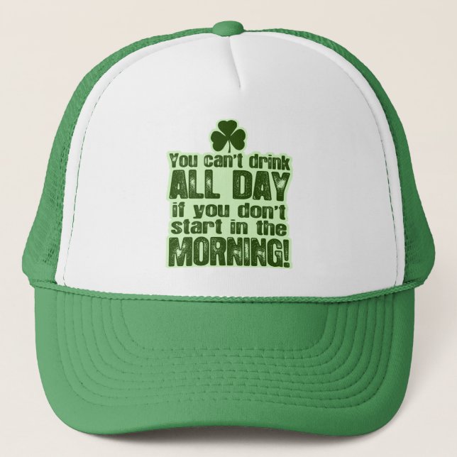 Casquette Irlandais du jour de St Patrick drôle (Devant)