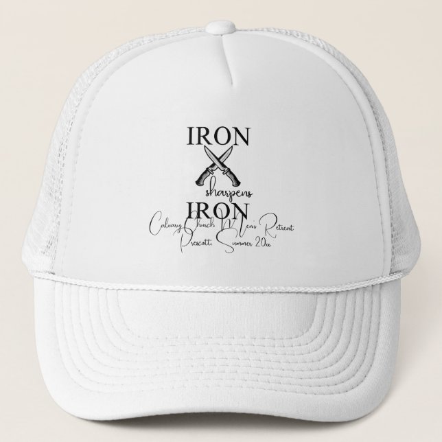 Casquette Iron aiguiseur Fer couteau chrétien (Devant)
