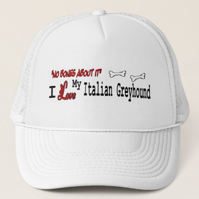 Casquette italien Greyhound (I Love) (Devant)