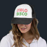 Casquette Italo Disco<br><div class="desc">Design rétro Italo Disco avec les couleurs du drapeau italien. Ce sera un cadeau idéal pour tous ceux qui aiment la musique Italo Disco des années 80.</div>