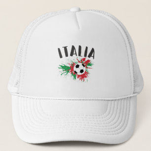 Casquette Italy Soccer Ball Grunge Flag