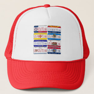 Casquette ITINÉRAIRE 66 des USA chacun des 8 plats de vanité