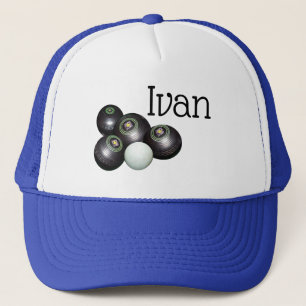 Casquette Ivan Nom Avec Pelouse Bowls Design, Truckers Casqu