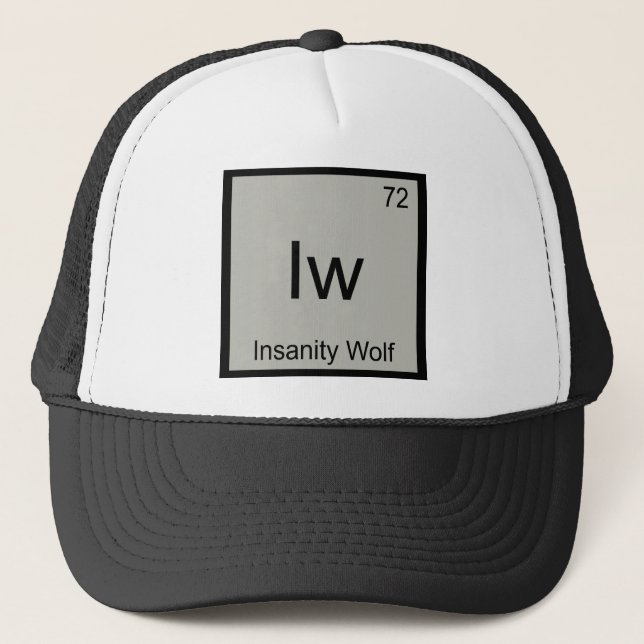Casquette Iw - Insanity Wolf Symbole d'élément de chimie Mèm (Devant)